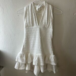 White halter romper
